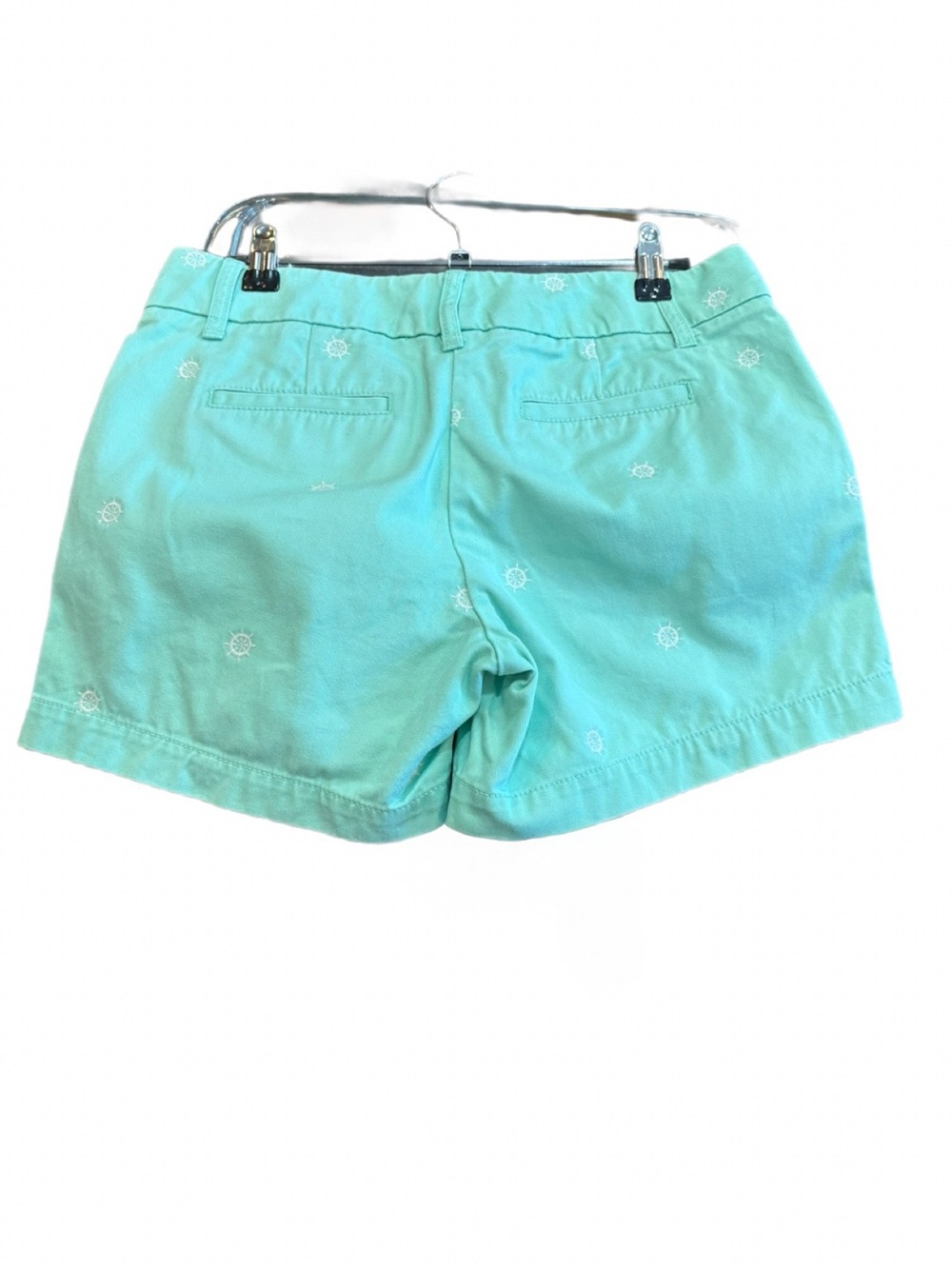 J.Crew Chino Embroidered Nautical Shorts Mint Green Size 0 - Picture 4 of 8